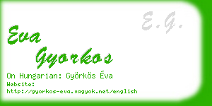eva gyorkos business card