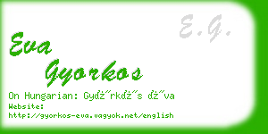 eva gyorkos business card